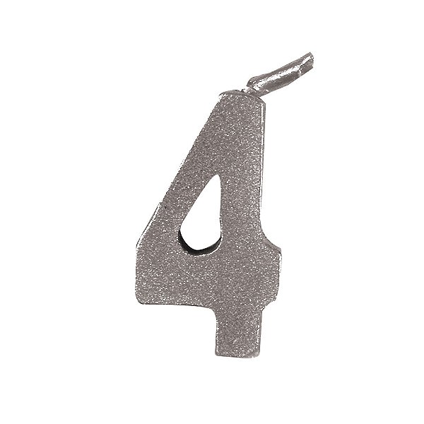 Vela Mini N°4 Metalizado Prata