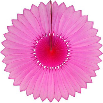 Enfeite de Papel Girassol 42cm Rosa Choque com Pink - 1 Un