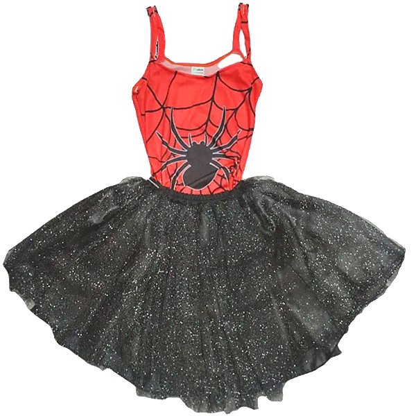Fantasia Halloween Infantil - Bruxinha Aranha G - 1 Un
