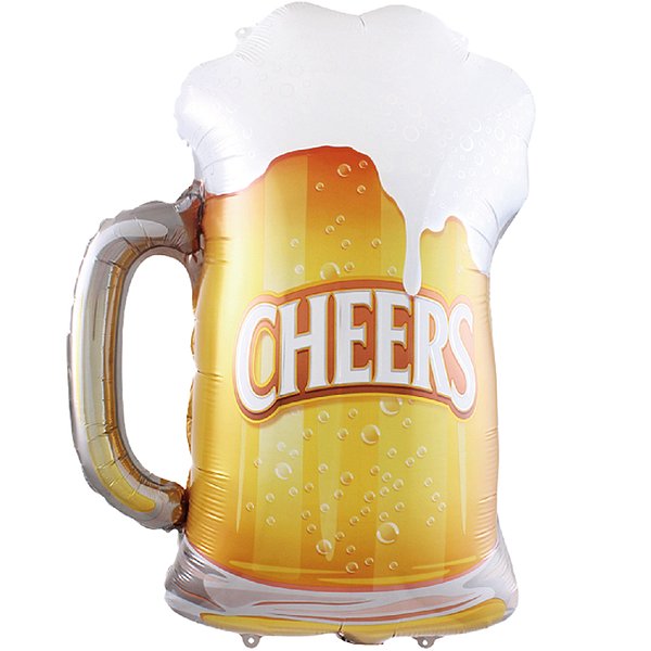 Balão Metalizado Caneca de Chopp 23" Cheers - 1 Un