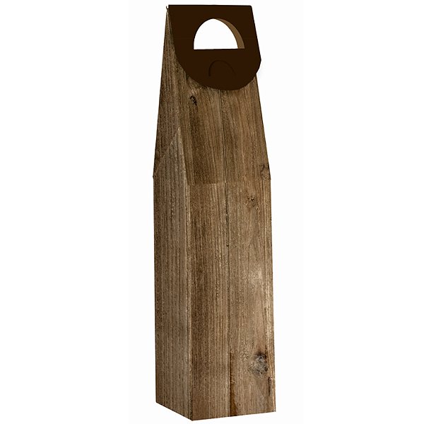 Caixa Para Vinho Rústico 8,5x8,5x39cm - 10 Un