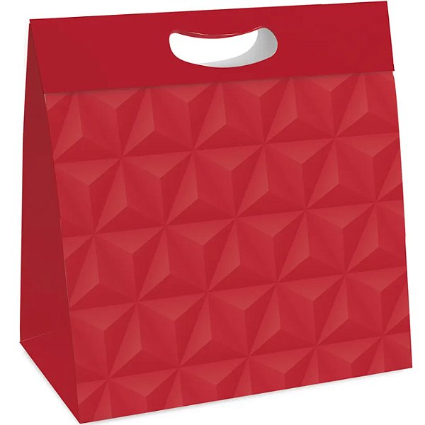 Caixa New Plus G 28,5x10x38,5cm Relevo Vermelho - 10 Un