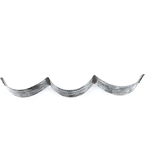 Cortina Metalizada Romana de Teto 450x30cm Prata - 1 Un