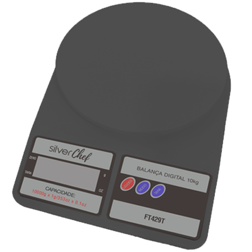 Balança Digital de Cozinha Sf-400 Até 10kg Preta - 1 Un