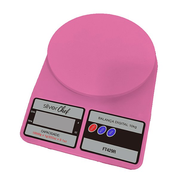 Balança Digital de Cozinha Sf-400 Até 10kg Rosa - 1 Un