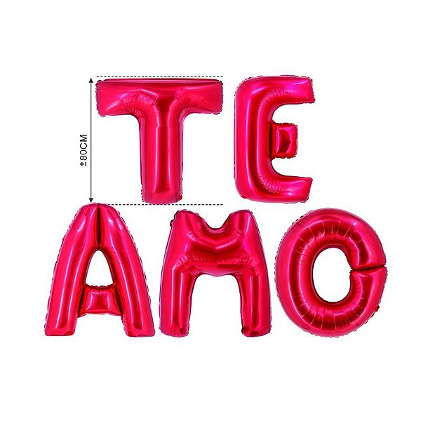 Balão Metalizado 34" Te Amo - 1 Un