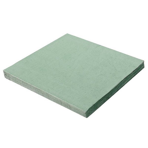 Guardanapo Folha Dupla Alto Relevo 32x32cm Verde - 20 Un
