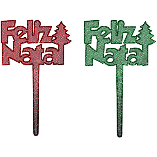 Topo Grande Feliz Natal Cores Diversas - 1 Un