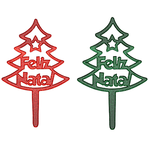 Topo Grande Árvore de Natal Cores Diversas - 1 Un