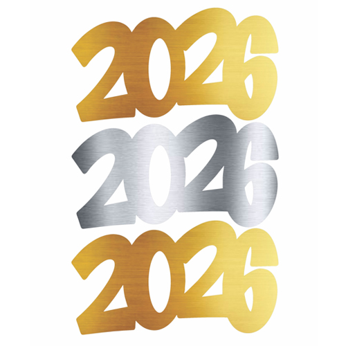 Aplique Artesanal Cartonado Réveillon 2026 G - 5 Un