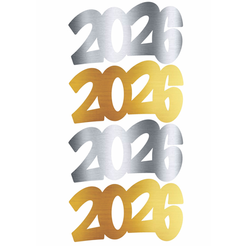 Aplique Artesanal Cartonado Réveillon 2026 M - 10 Un