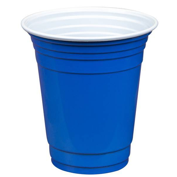 Copo Descartável Estilo Americano 360ml Azul - 10 Un