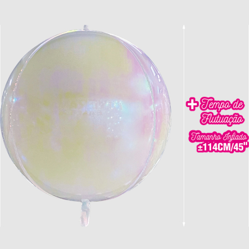 Balão Metalizado Furta Cor Branco Perola 56" - 1 Un