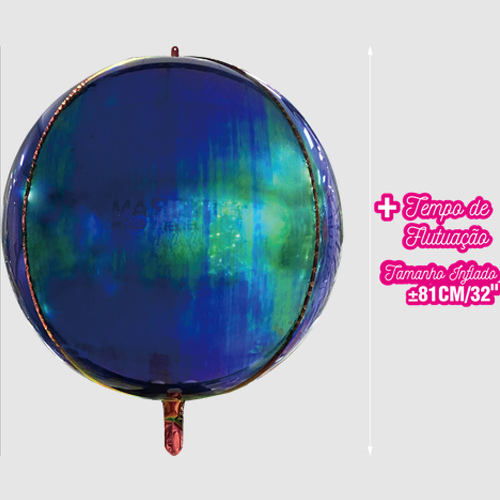 Balão Metalizado Globo Orbz Aurora 46" - 1 Un