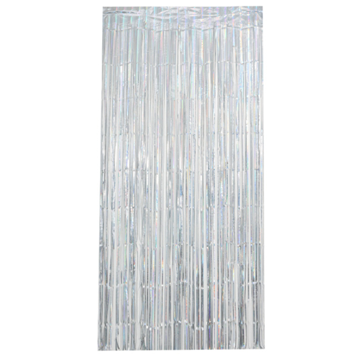 Cortina Metalizada Holográfica 100x200cm Prata - 1 Un