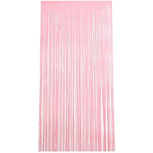 Cortina Metalizada Candy Color Rosa 100x200cm - 1 Un
