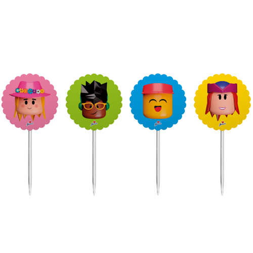Toppers Para Doces e Salgados Roblox - 8 Un
