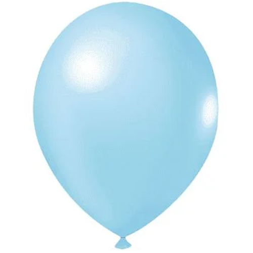 Balão Látex Candy Redondo 9" Liso Azul - 25 Un