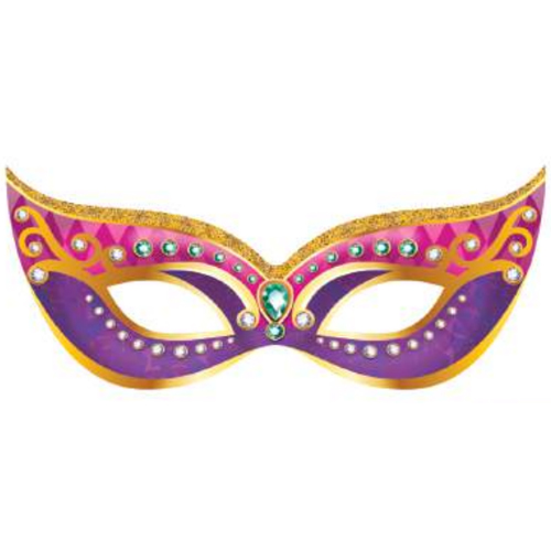 Painel Gigante Carnaval Máscara para Decoração de Salão 82cm