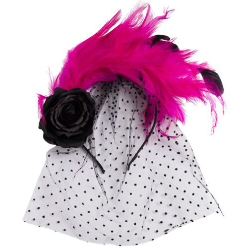 Tiara Viúva Luxo com Pena - Para Festas