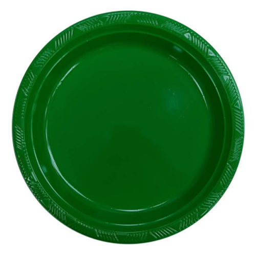 Prato Plástico Happy Line 15cm Verde - 8 Un