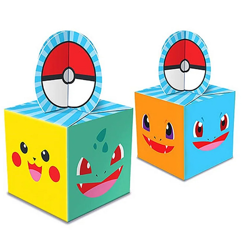 Caixa Para Lembrancinha Pocket Monsters 5,1x5,1x10,4cm - 8 Un