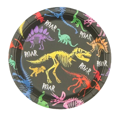 Prato de Papel 18cm Dinossauros - 10 Un