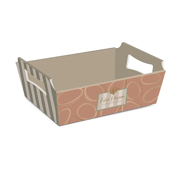 Cesta de Papel Cartão Tonal MG 27x18,5x9,5cm - 10 Un