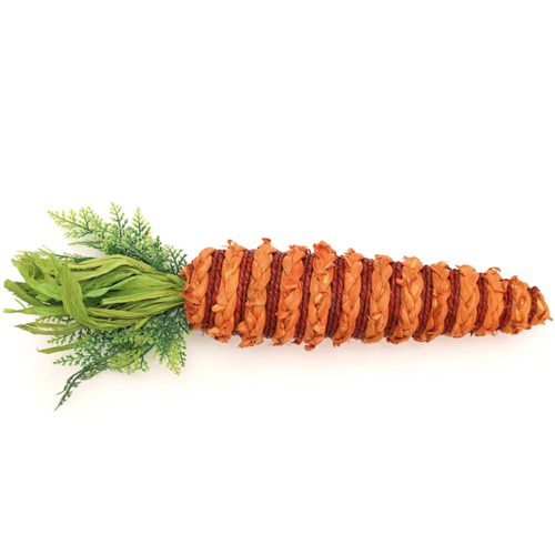 Cenoura Decorativa Listrada 45x8x8cm Laranja Verde Marrom - 1 Un