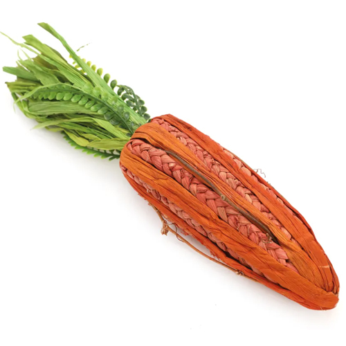 Cenoura Decorativa 30x6x6cm Laranja e Verde - 1 Un