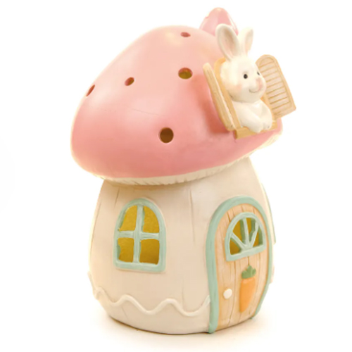 Casa Decorativa Cogumelo com Led Cute Family 29,8x20,5cm - 1 Un