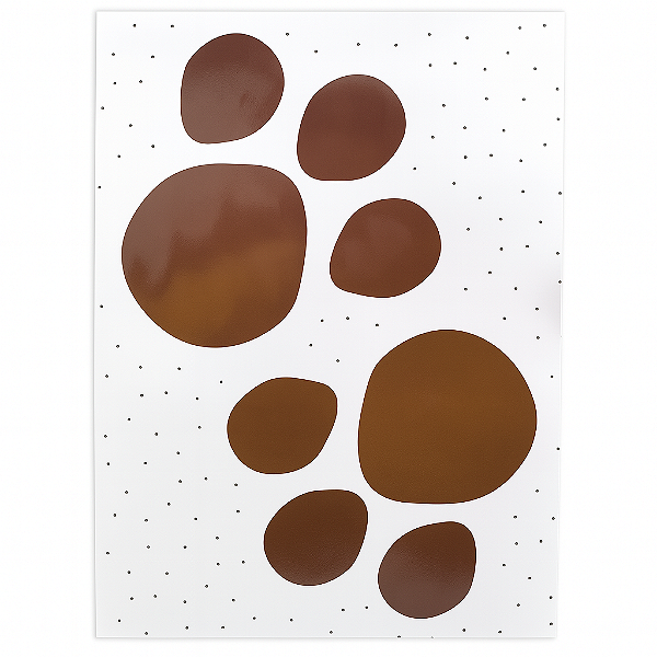 Cartela Adesiva Pegadas Marrom GG - 4 Un