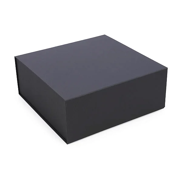 Caixa Rígida Dobrável Quadrada com Ímã Preto P 20x20x10cm - 5 Un