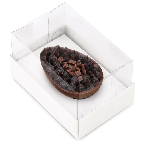 Caixa Horizonte Para 1 Meio Ovo 50g 5,5x8x5cm Branco - 6 Un
