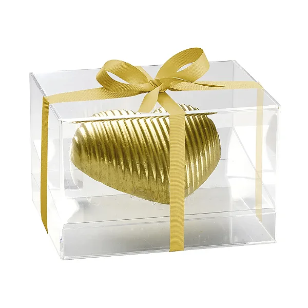 Caixa Acrílico Para 1 Meio Ovo Coração Ellegance 350g - 12 Un