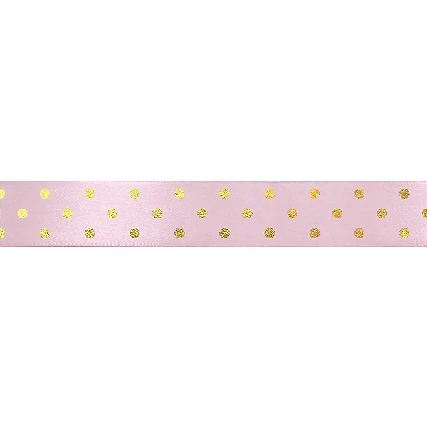 Fita Decorativa Cetim Estampado Poá 38mmx30m Quartzo - 1 Un