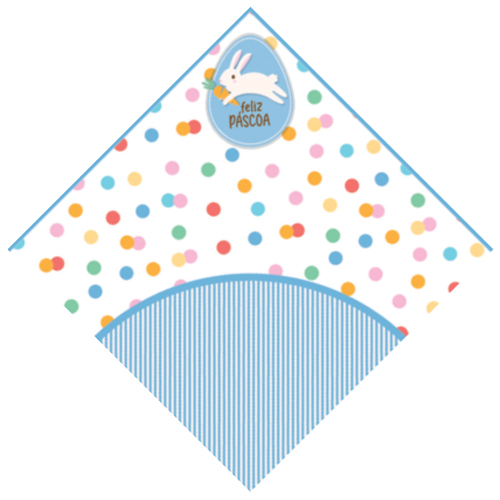 Express Para Ovo Estampado 24x24cm Jump Azul - 25 Un