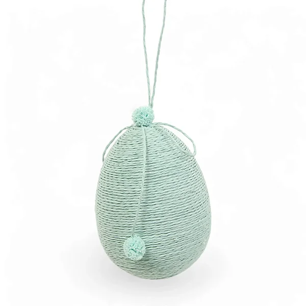 Enfeite Para Pendurar Ovo Verde Frappe 10x8x8cm - 1 Un