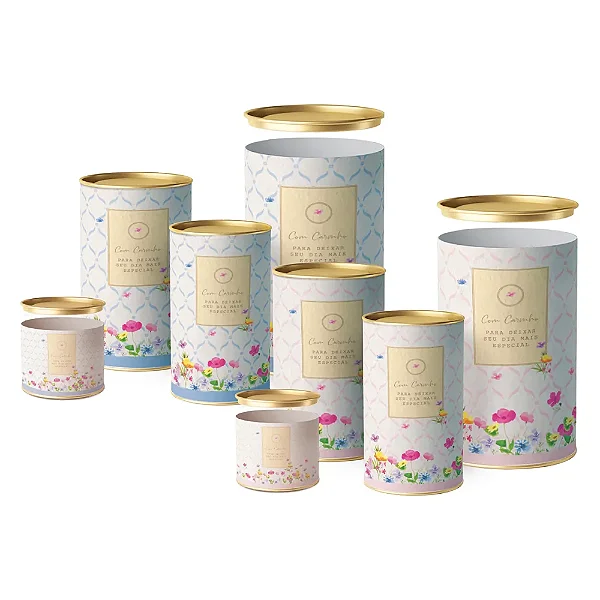 Lata Para Doces Rígida Florens Composê 10x7cm - 12 Un