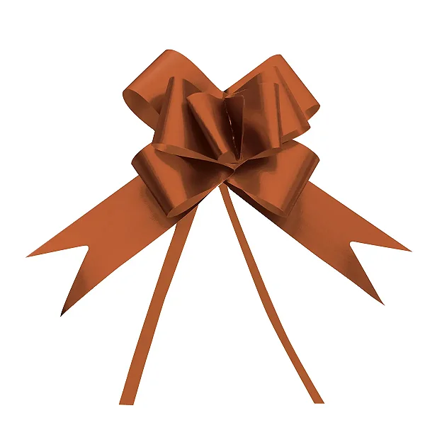 Laço Pronto Acetinado 50mm Liso Cobre - 100 Un