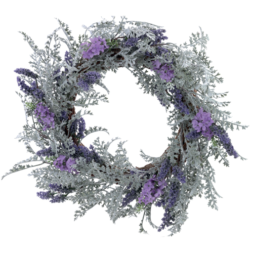 Guirlanda Decorativa Lavanda Lilás/Verde Fondant 63cm - 1 Un