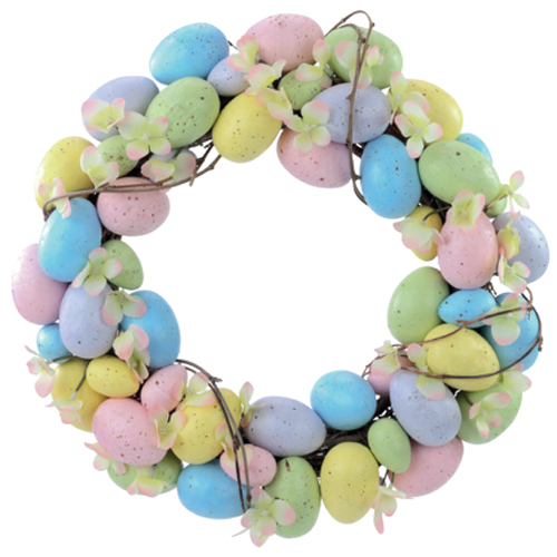 Guirlanda decorativa com Ovos Rosa/Azul/Verde 40cm Fondant - 1 Un