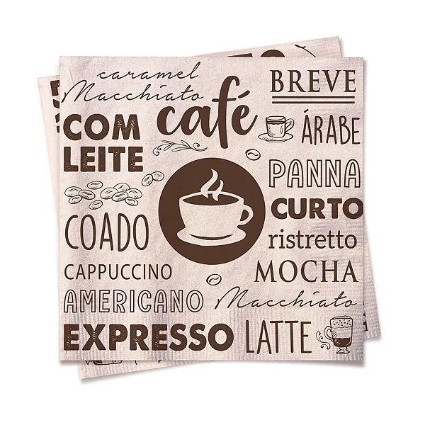 Guardanapo de Papel 32,5x32,5cm O Melhor Café - 20 Un