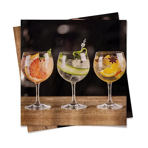 Guardanapo de Papel 32,5x32,5cm Gin - 20 Un