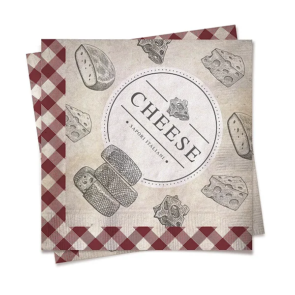 Guardanapo de Papel 32,5x32,5cm Cheese - 20 Un