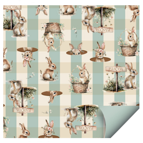 Folha Poli Perolada Dupla Face Doce Páscoa Verde 69x89cm - 25 Un