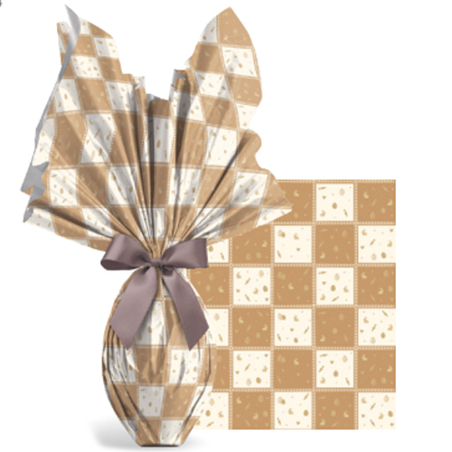 Folha Poli Pascoa Perolado Quinn Marrom 69x89cm - 25 Un