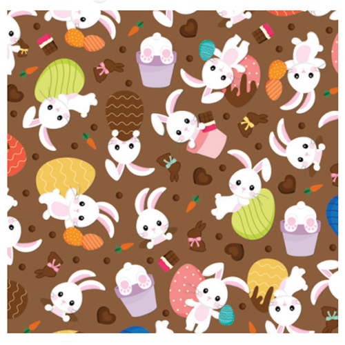 Folha Poli Páscoa Metalizado Doce Encanto Marrom 69x89cm - 25 Un