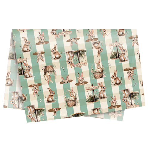 Folha de Papel Seda 49x69cm Doce Pascoa Verde - 25 Un