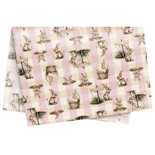Folha de Papel Seda 49x69cm Doce Páscoa Rosa - 25 Un